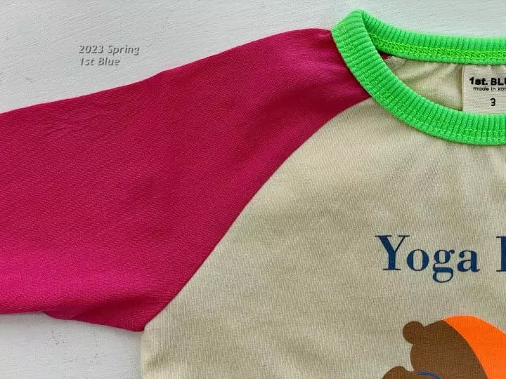 1st Blue - Korean Children Fashion - #Kfashion4kids - Yoga Collar Tee - 3