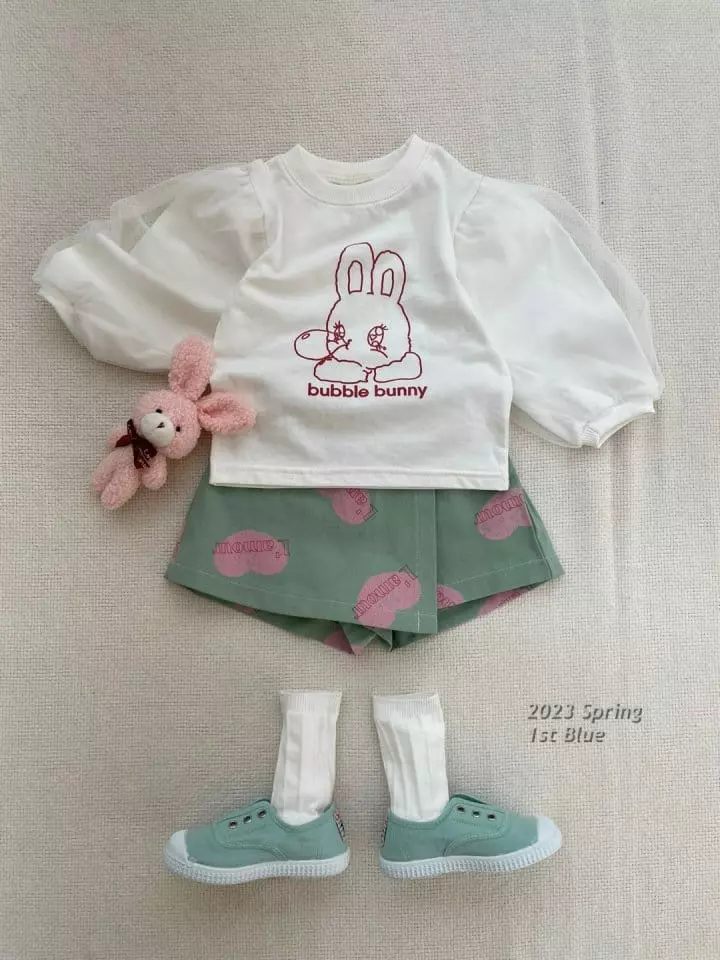 1st Blue - Korean Children Fashion - #fashionkids - Bubble Rabbit Tee - 5