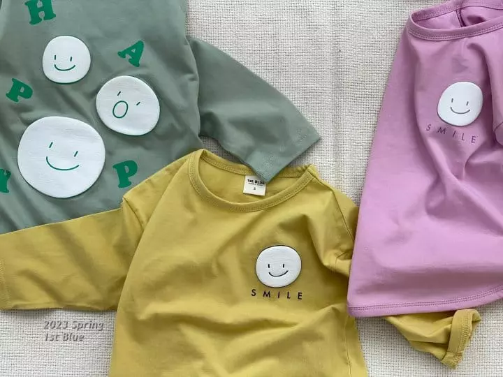 1st Blue - Korean Children Fashion - #fashionkids - Blending Happy Tee - 3
