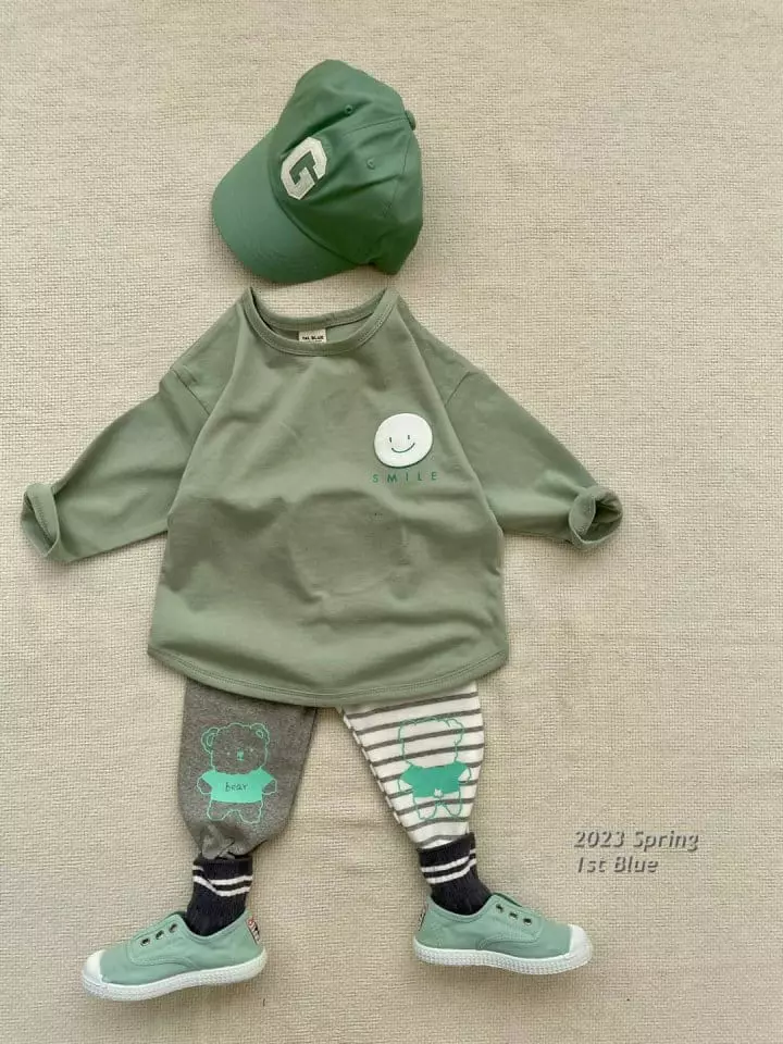 1st Blue - Korean Children Fashion - #kidsstore - Haha Bear Sticky Pants - 9