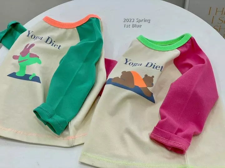 1st Blue - Korean Children Fashion - #kidsstore - Yoga Collar Tee