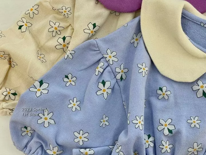 1st Blue - Korean Children Fashion - #littlefashionista - Jeta Flower Tee - 3