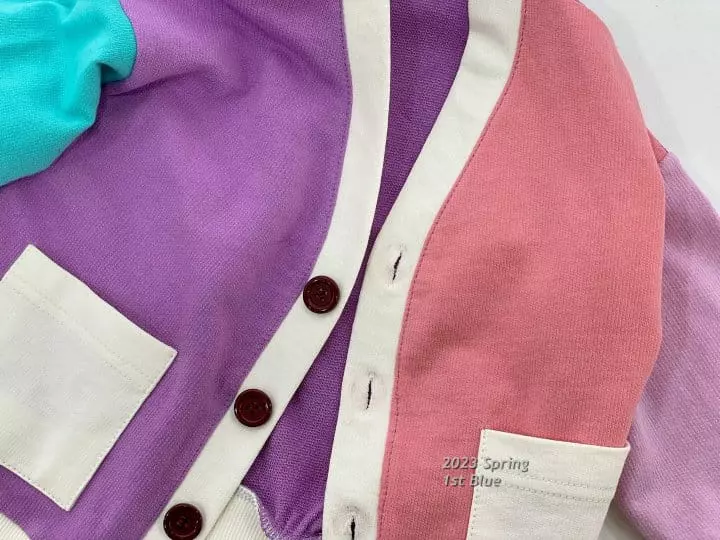 1st Blue - Korean Children Fashion - #magicofchildhood - Color Cardigan - 2