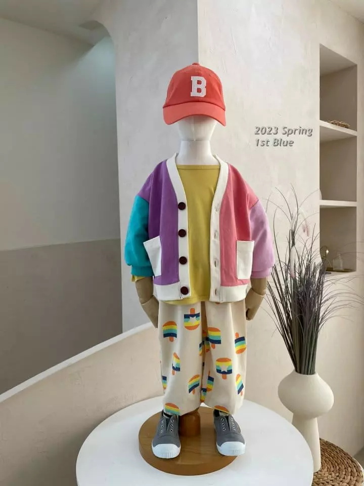 1st Blue - Korean Children Fashion - #todddlerfashion - Color Cardigan - 5