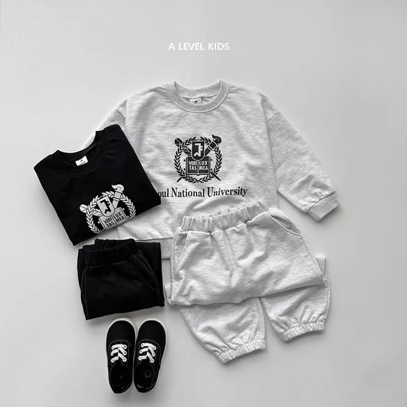 A Level - Korean Children Fashion - #childrensboutique - Seoul Unovesrsity Top Bottom Set - 2