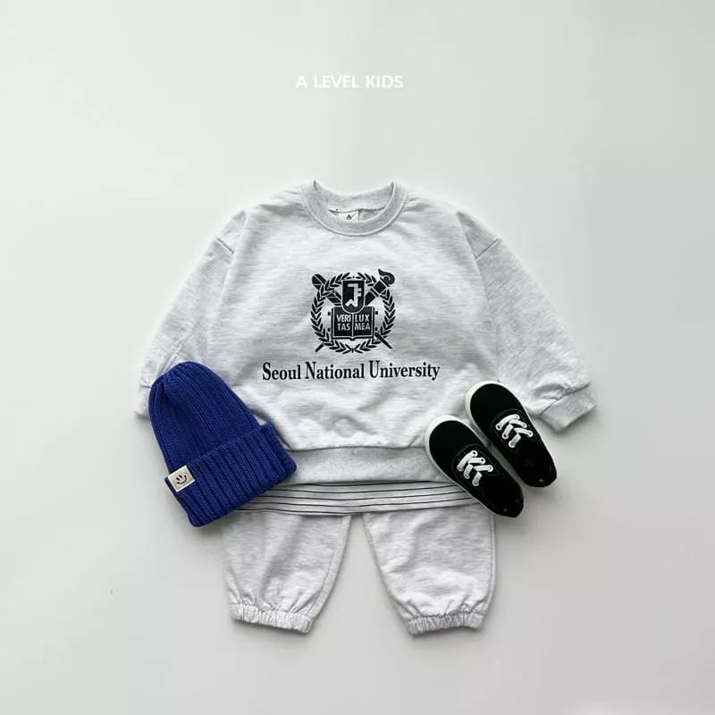 A Level - Korean Children Fashion - #designkidswear - Seoul Unovesrsity Top Bottom Set - 4