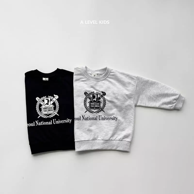 A Level - Korean Children Fashion - #fashionkids - Seoul Unovesrsity Top Bottom Set - 5