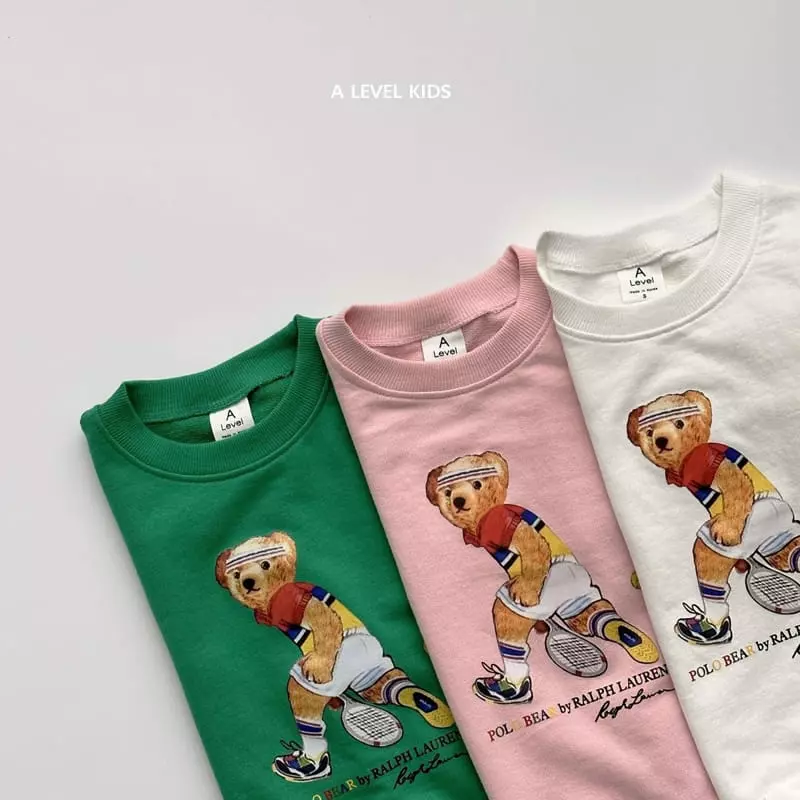 A Level - Korean Children Fashion - #prettylittlegirls - Tennis Bear Sweatshirt - 6