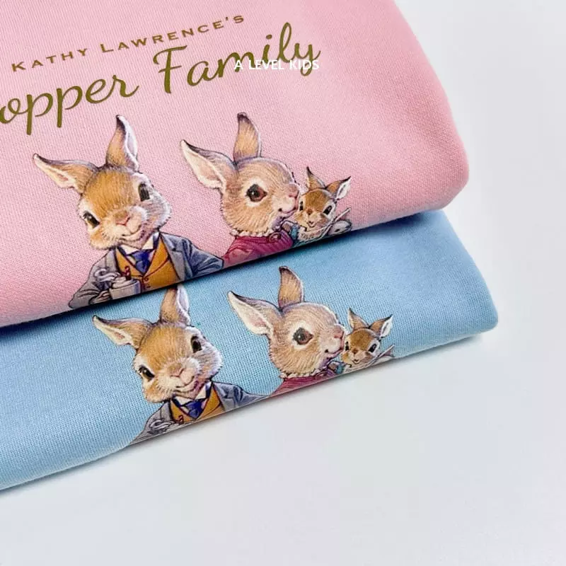 A Level - Korean Children Fashion - #todddlerfashion - Rabbit Family Sweatshirt - 5