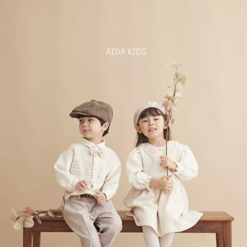 Aida - Korean Baby Fashion - #babyboutique - Su Collar Twid One-piece - 9