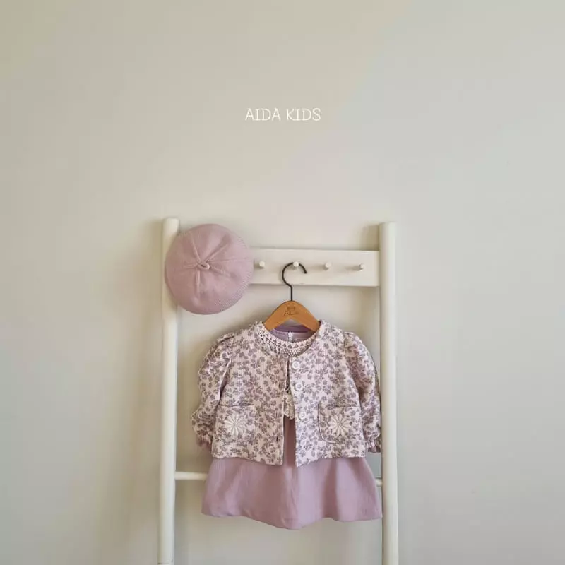 Aida - Korean Baby Fashion - #babyfever - Lace Bib One-piece - 6