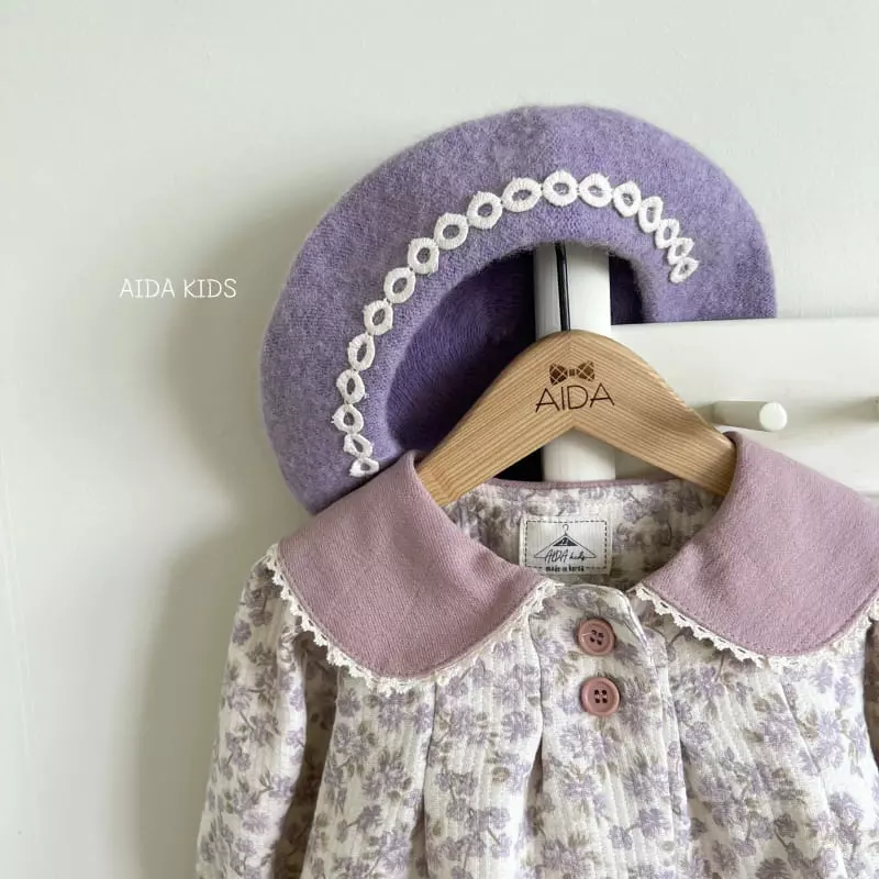 Aida - Korean Baby Fashion - #babyootd - Lace Beret Hat - 9