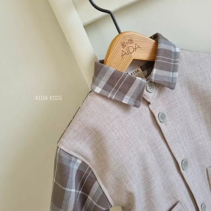 Aida - Korean Baby Fashion - #babyootd - New Dandy Check Jacket - 2