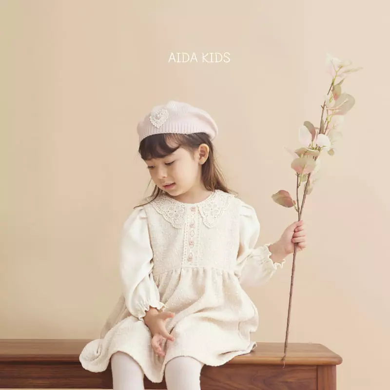 Aida - Korean Baby Fashion - #onlinebabyshop - Su Collar Twid One-piece - 8