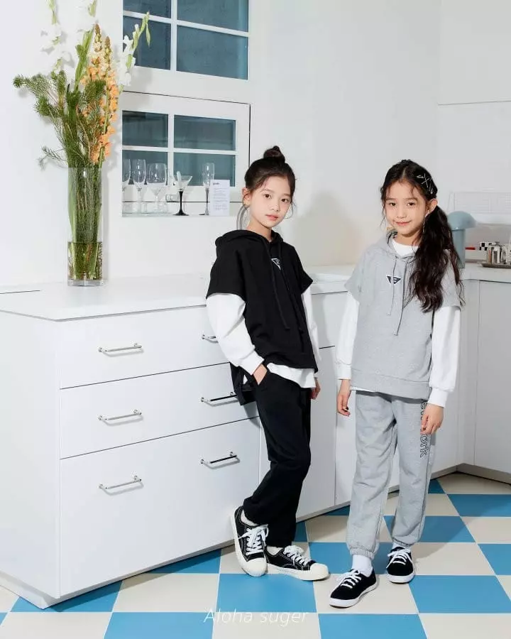 Aloha Suger - Korean Children Fashion - #Kfashion4kids - 3 Pic Top Bottom Set - 11