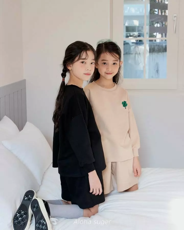 Aloha Suger - Korean Children Fashion - #Kfashion4kids - Clover Top Bottom Set - 5