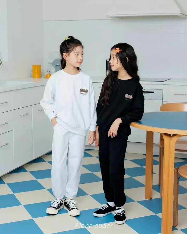 Aloha Suger - Korean Children Fashion - #childofig - Bear Top Bottom Set - 3