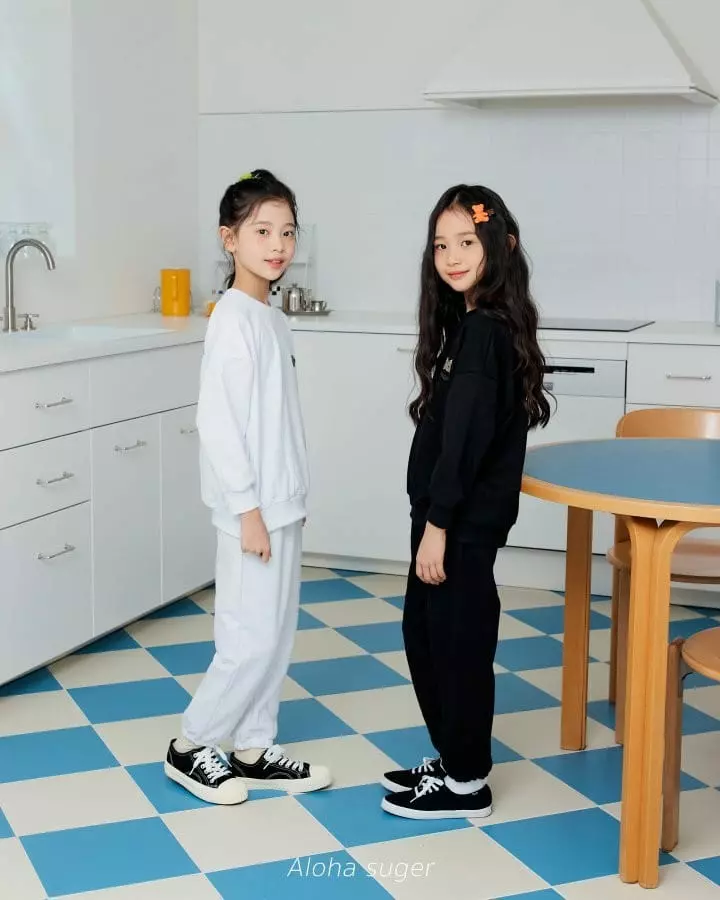Aloha Suger - Korean Children Fashion - #childofig - Bear Top Bottom Set - 4