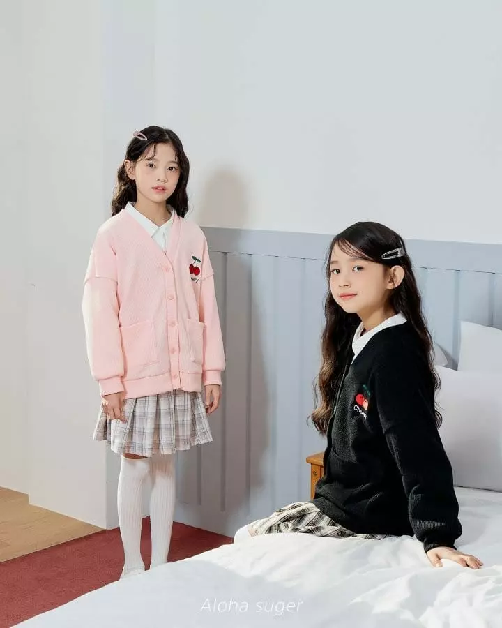 Aloha Suger - Korean Children Fashion - #designkidswear - Cherry Cardigan - 10