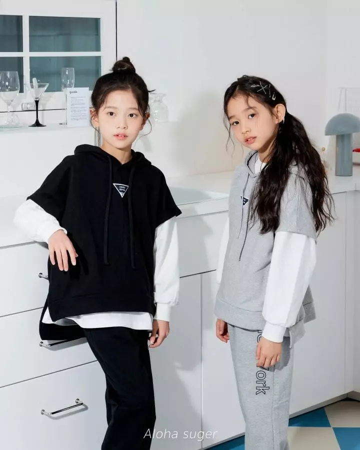 Aloha Suger - Korean Children Fashion - #fashionkids - 3 Pic Top Bottom Set - 7