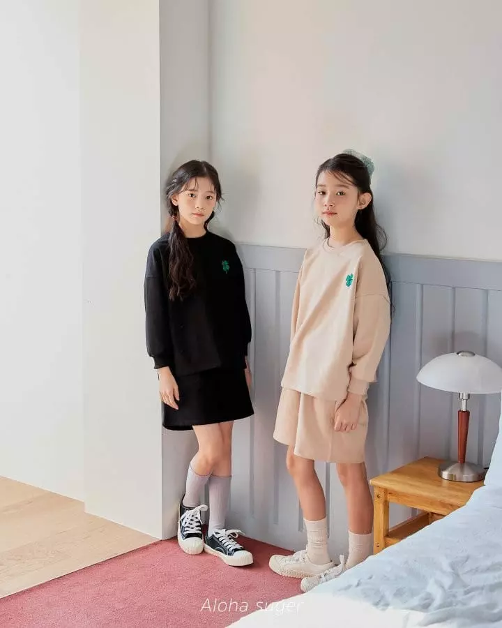 Aloha Suger - Korean Children Fashion - #fashionkids - Clover Top Bottom Set