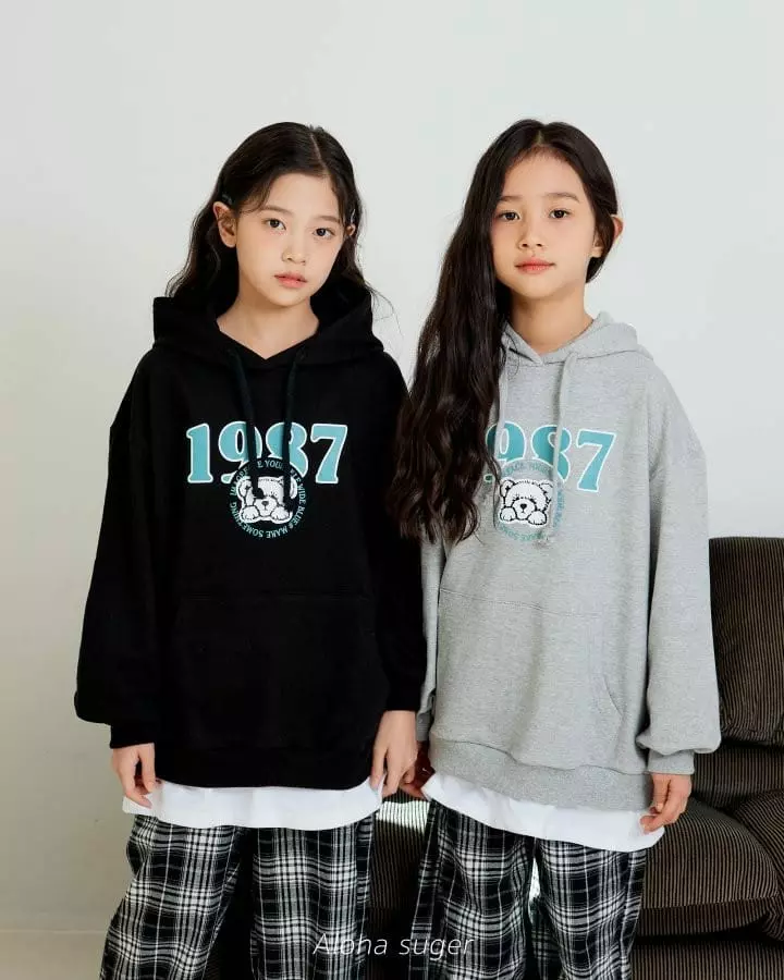 Aloha Suger - Korean Children Fashion - #kidsshorts - 1987 Hoody Tee - 7