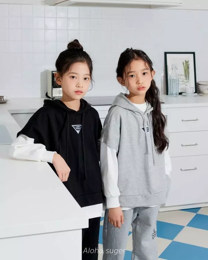 Aloha Suger - Korean Children Fashion - #kidsstore - 3 Pic Top Bottom Set - 9