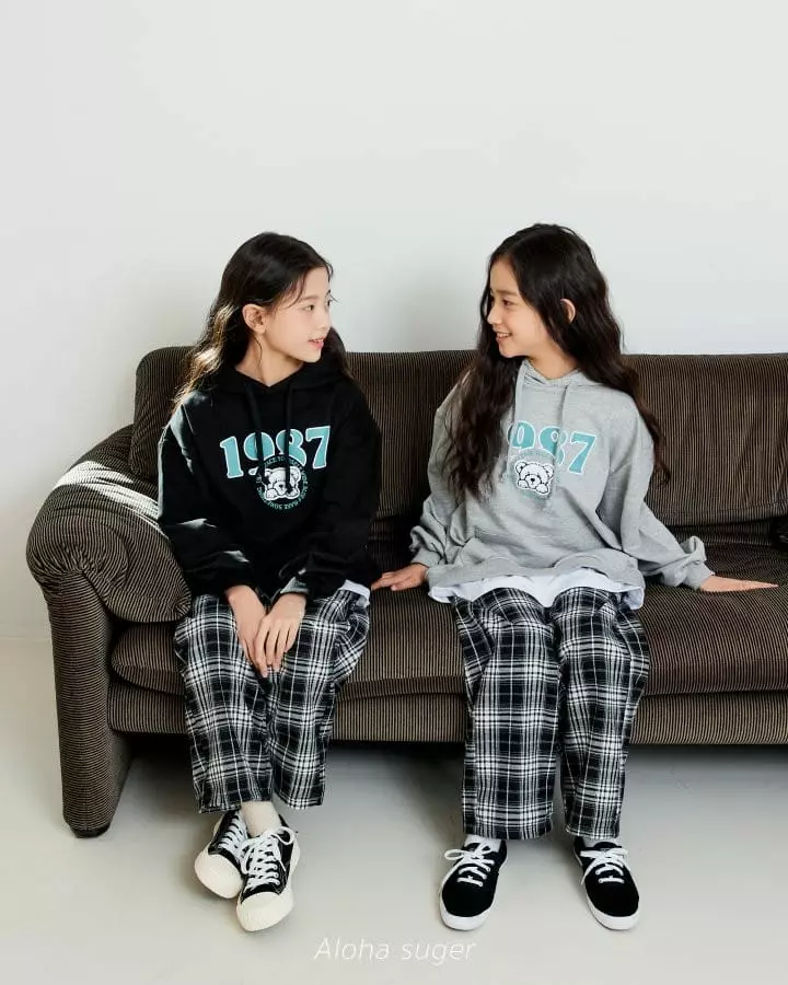 Aloha Suger - Korean Children Fashion - #magicofchildhood - Check Wide Pants - 6