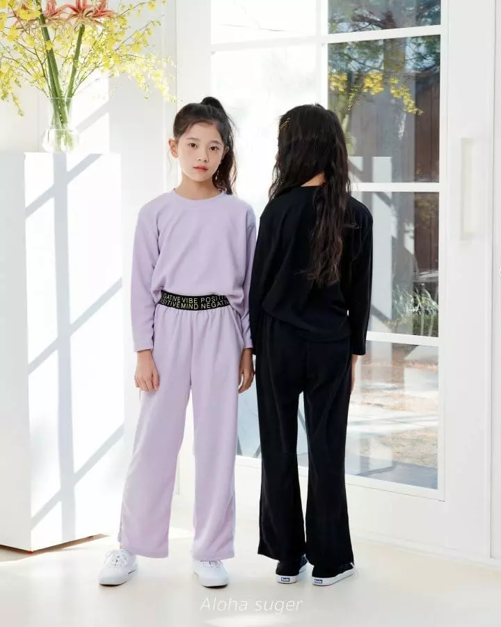 Aloha Suger - Korean Children Fashion - #prettylittlegirls - Charlang Top Bottom Set - 3