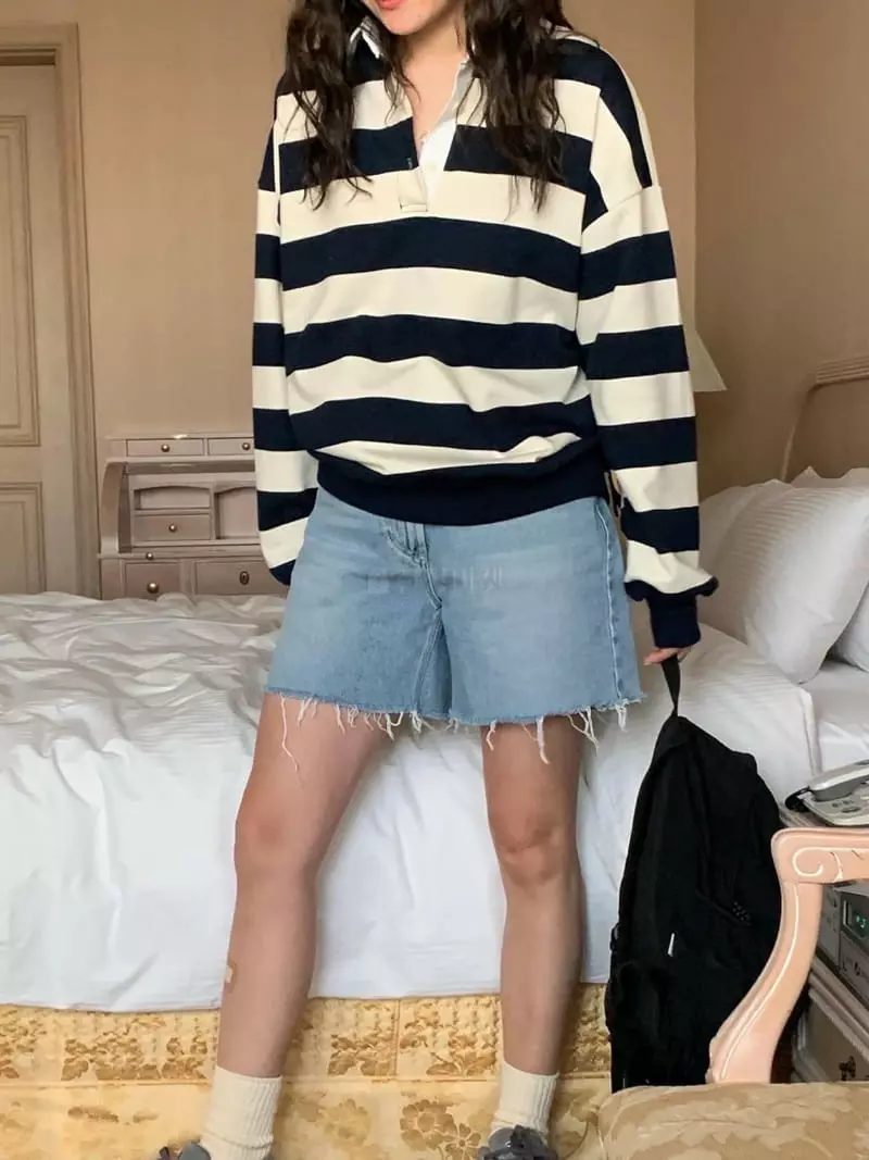 And Floyd - Korean Women Fashion - #momslook - Chase Stripes Sweatshirt - 6