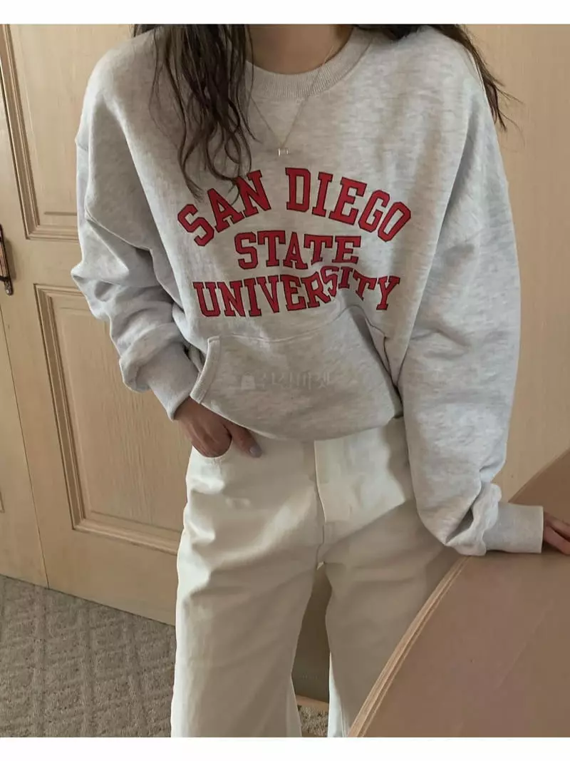 And Floyd - Korean Women Fashion - #vintagekidsstyle - Sandy Pocket Sweatshirt - 10