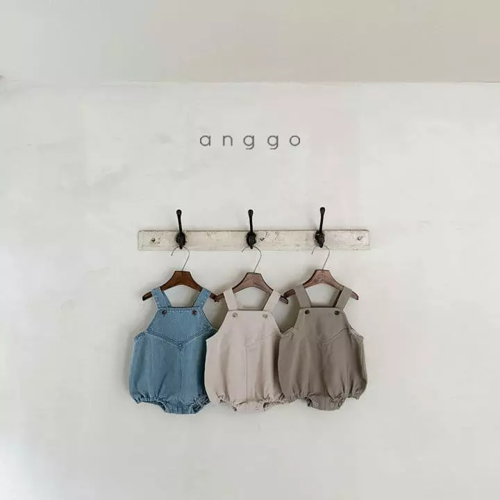 Anggo - Korean Baby Fashion - #babyboutique - Shu Overalls Bodysuit Denim - 6