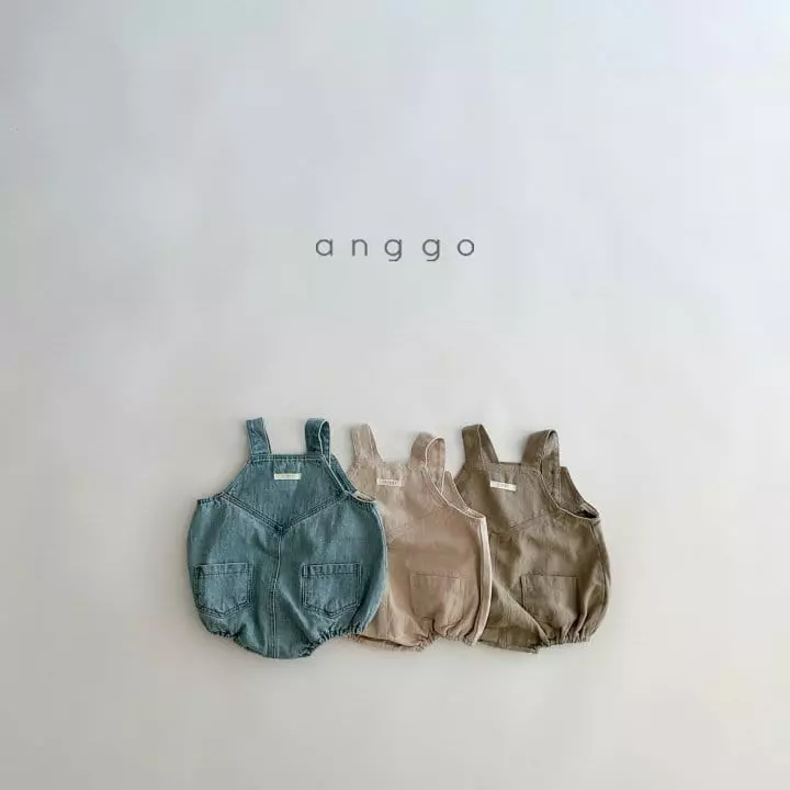 Anggo - Korean Baby Fashion - #babyclothing - Shu Overalls Bodysuit Denim - 8