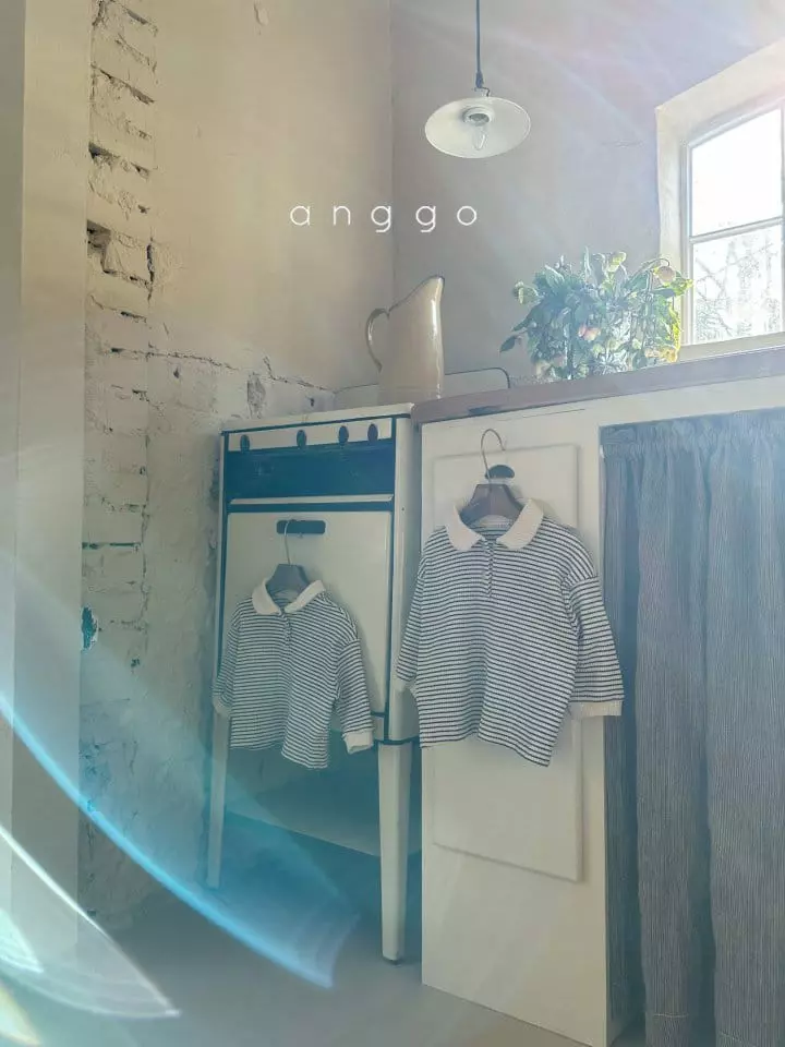 Anggo - Korean Baby Fashion - #babyfashion - Cat Collar Tee - 5