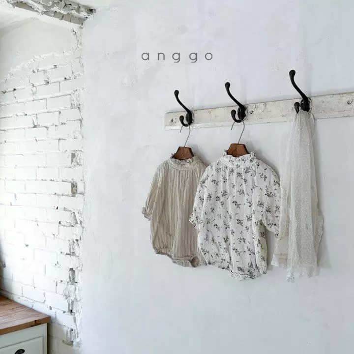 Anggo - Korean Baby Fashion - #babylifestyle - Herb Bodysuit Beige - 2