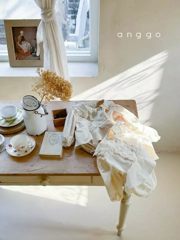 Anggo - Korean Baby Fashion - #babylifestyle - Cream Cheese Bodysuit - 4