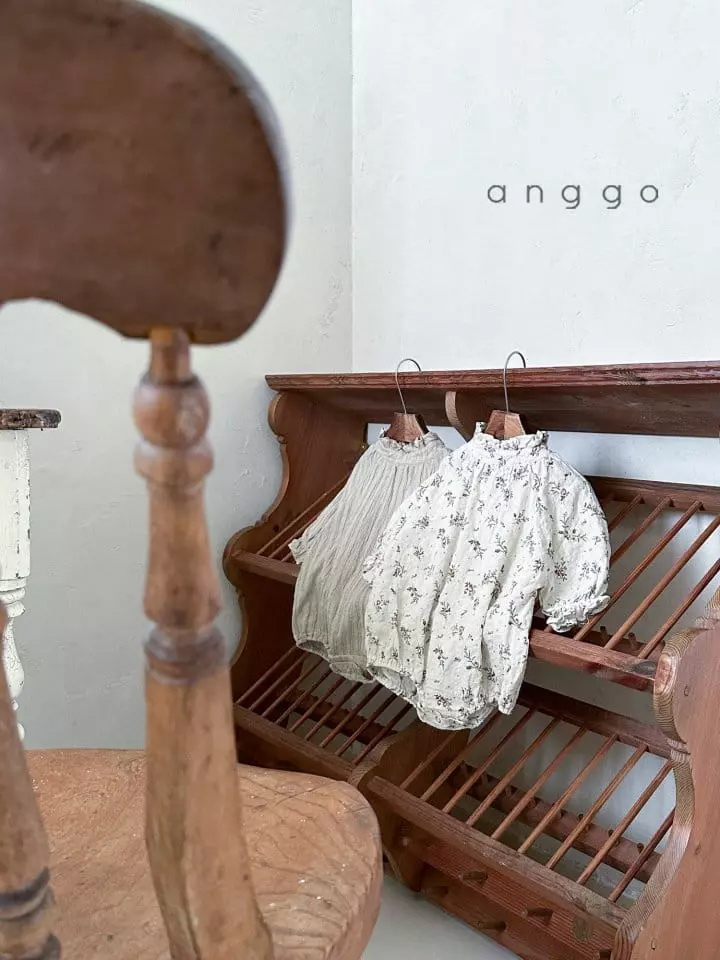 Anggo - Korean Baby Fashion - #babyoutfit - Herb Bodysuit Beige - 6