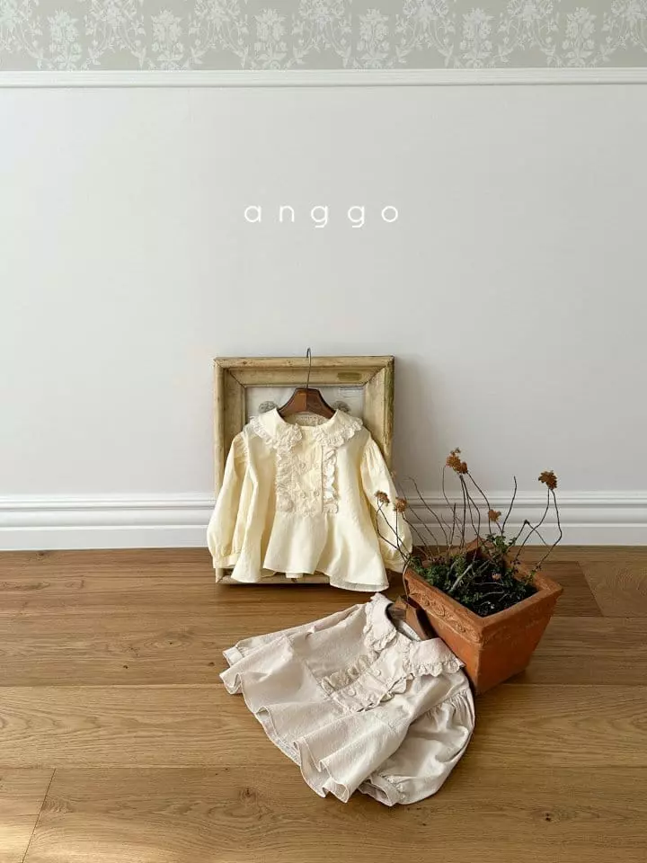 Anggo - Korean Children Fashion - #Kfashion4kids - Cream Cheese Blouse - 2