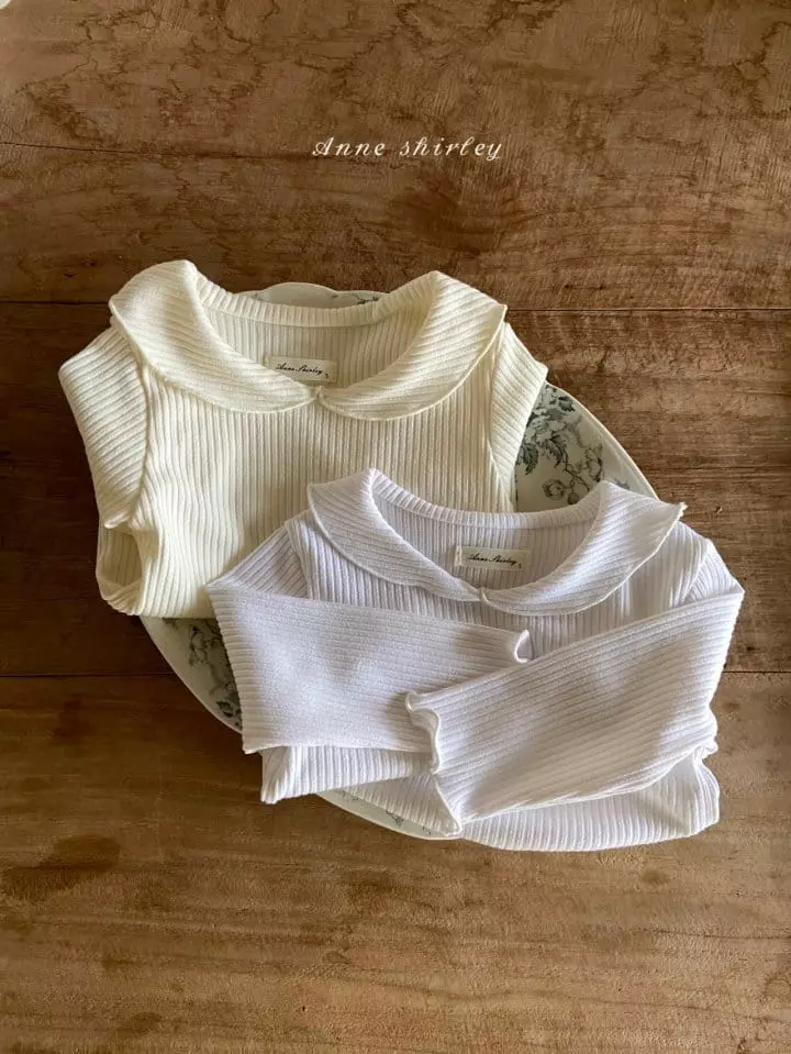 Anne Shirley - Korean Baby Fashion - #smilingbaby - Girl Rib Collar Tee - 4
