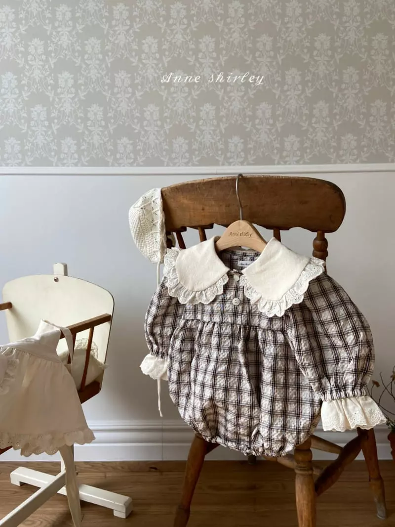 Anne Shirley - Korean Baby Fashion - #babyfashion - Check Big Collar Bodysuit - 8