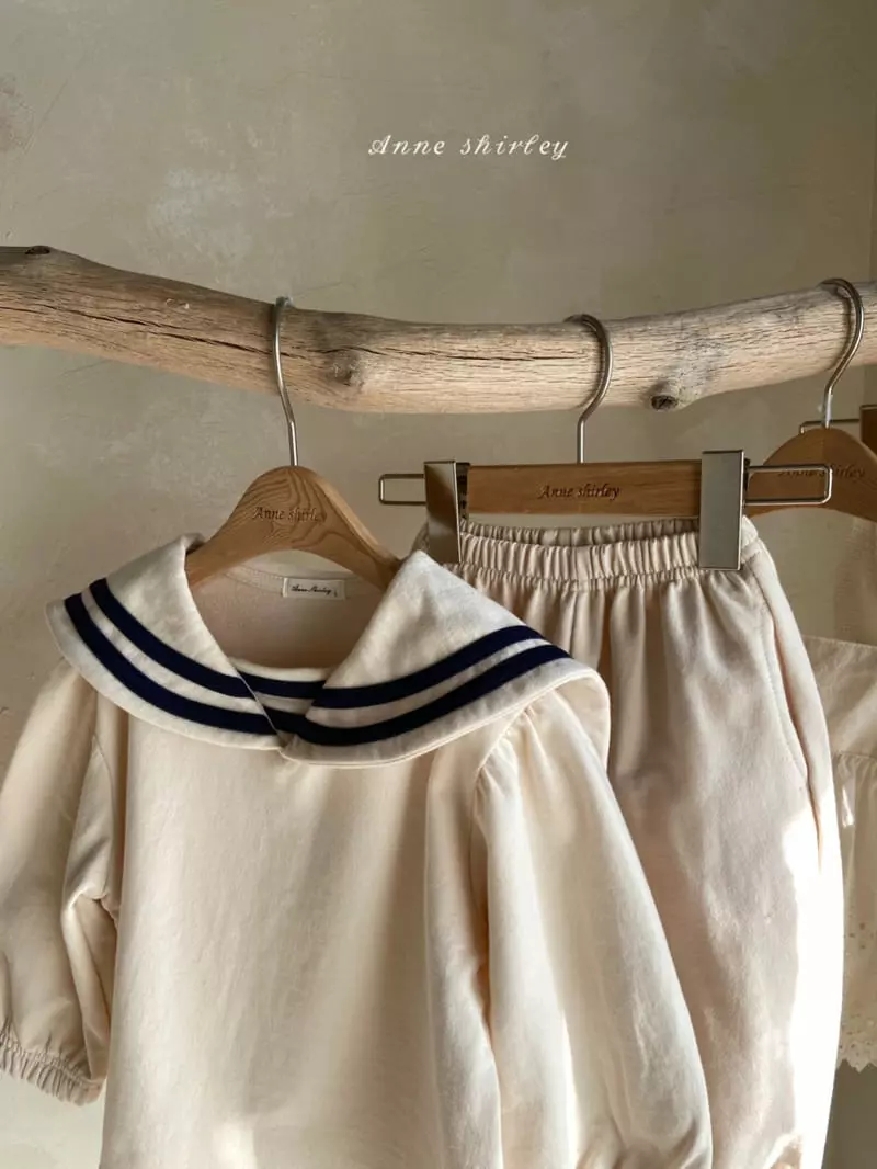 Anne Shirley - Korean Baby Fashion - #babyootd - Zinsim Sailor Top Bottom Set - 3