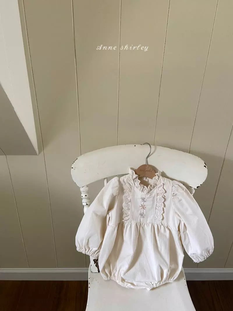 Anne Shirley - Korean Baby Fashion - #babyoutfit - Girl Flower Embrodiery Bodysuit - 3