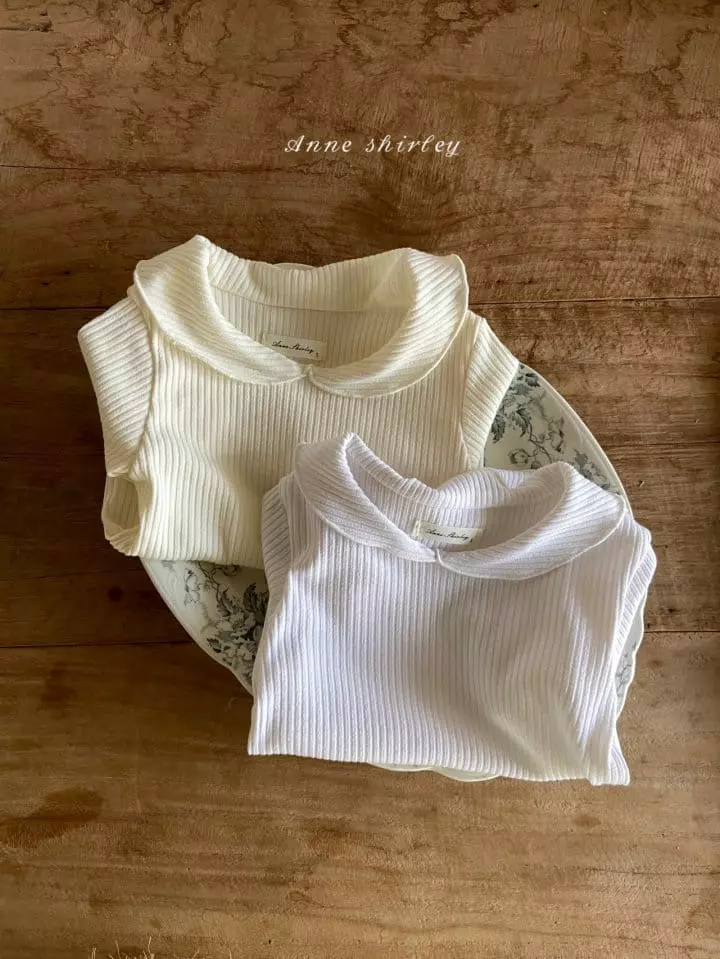Anne Shirley - Korean Baby Fashion - #onlinebabyshop - Girl Rib Collar Tee - 2