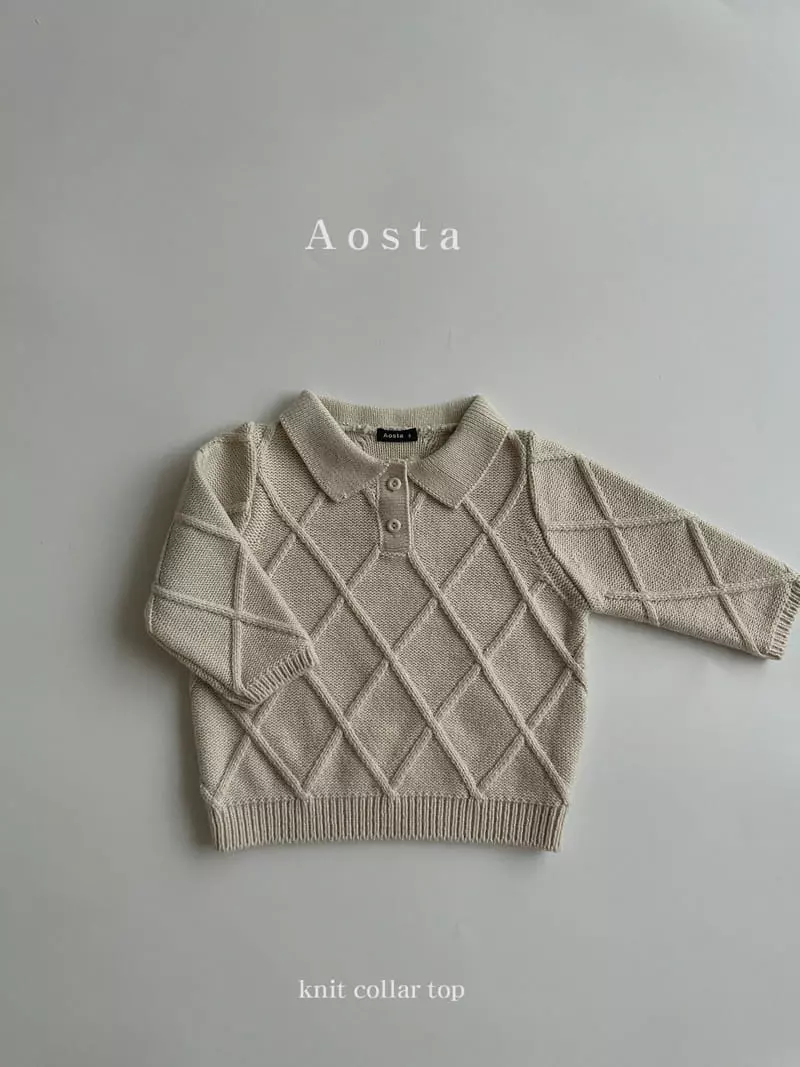 Aosta - Korean Children Fashion - #Kfashion4kids - Dandy Knit Collar Tee - 7