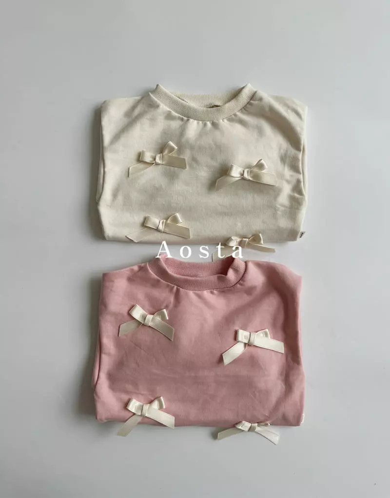 Aosta - Korean Children Fashion - #discoveringself - Ribbon Sweatshiurt - 2