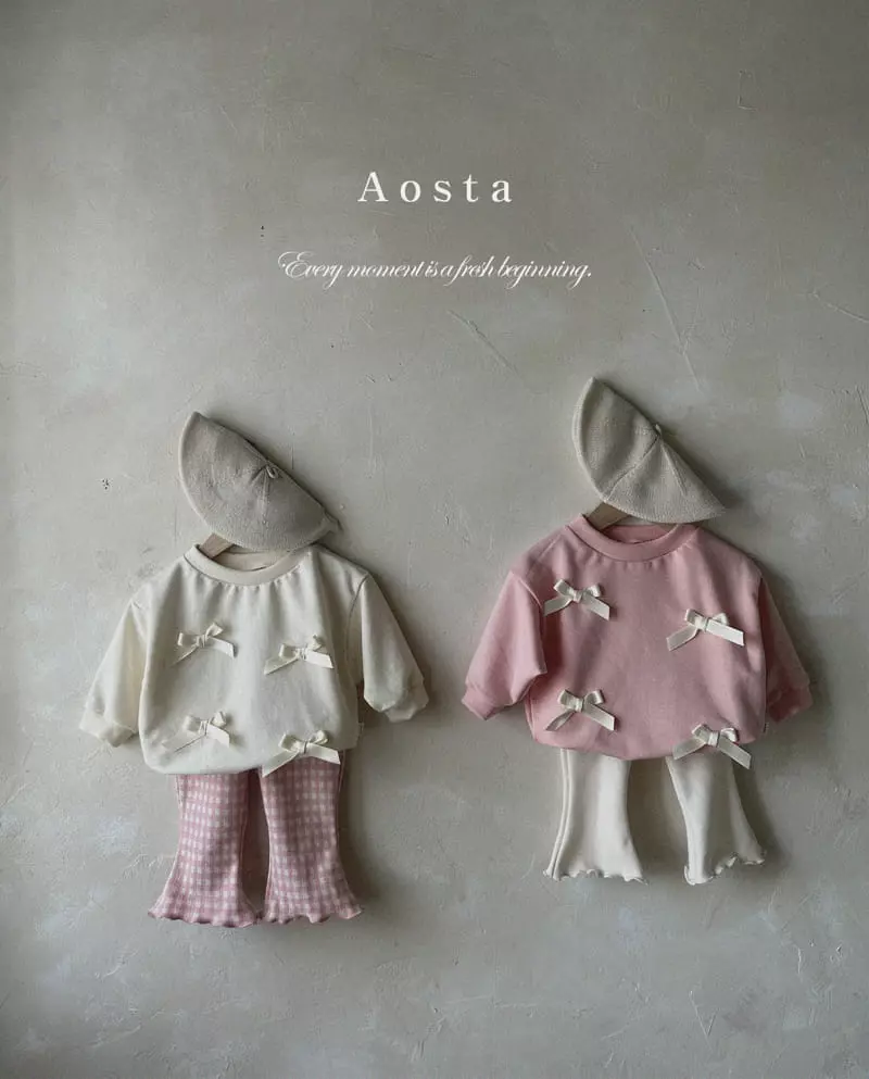 Aosta - Korean Children Fashion - #fashionkids - Ribbon Sweatshiurt - 4
