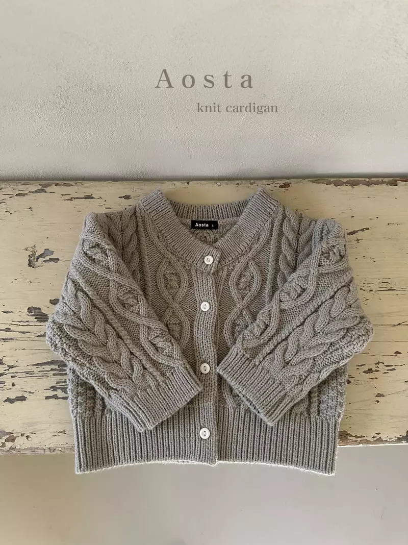 Aosta - Korean Children Fashion - #kidsstore - Twid Knit Cardigan - 2
