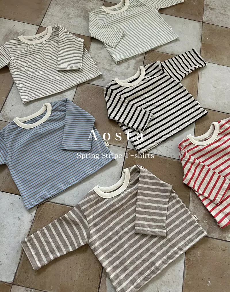 Aosta - Korean Children Fashion - #prettylittlegirls - Stripes Tee - 2