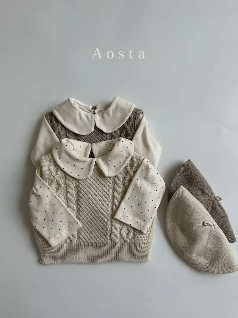 Aosta - Korean Children Fashion - #toddlerclothing - Knit Vest - 12