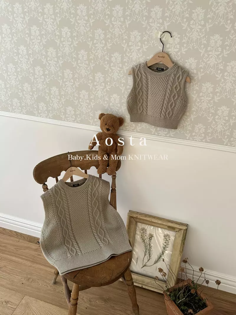 Aosta - Korean Women Fashion - #momslook - Mom Knit Vest